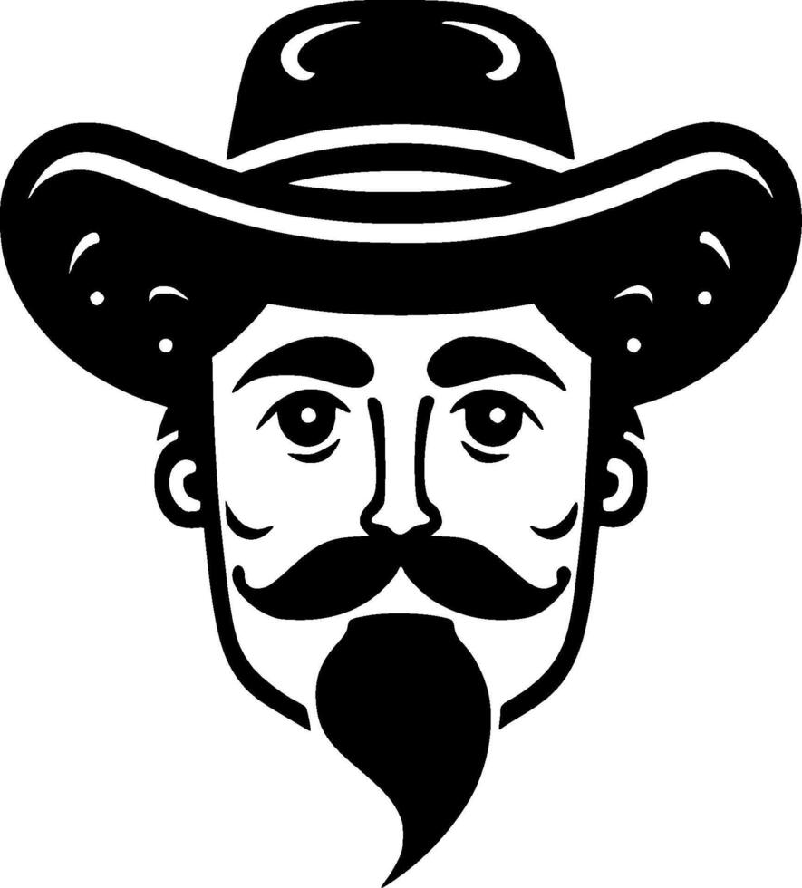 mexicano, minimalista y sencillo silueta - ilustración vector