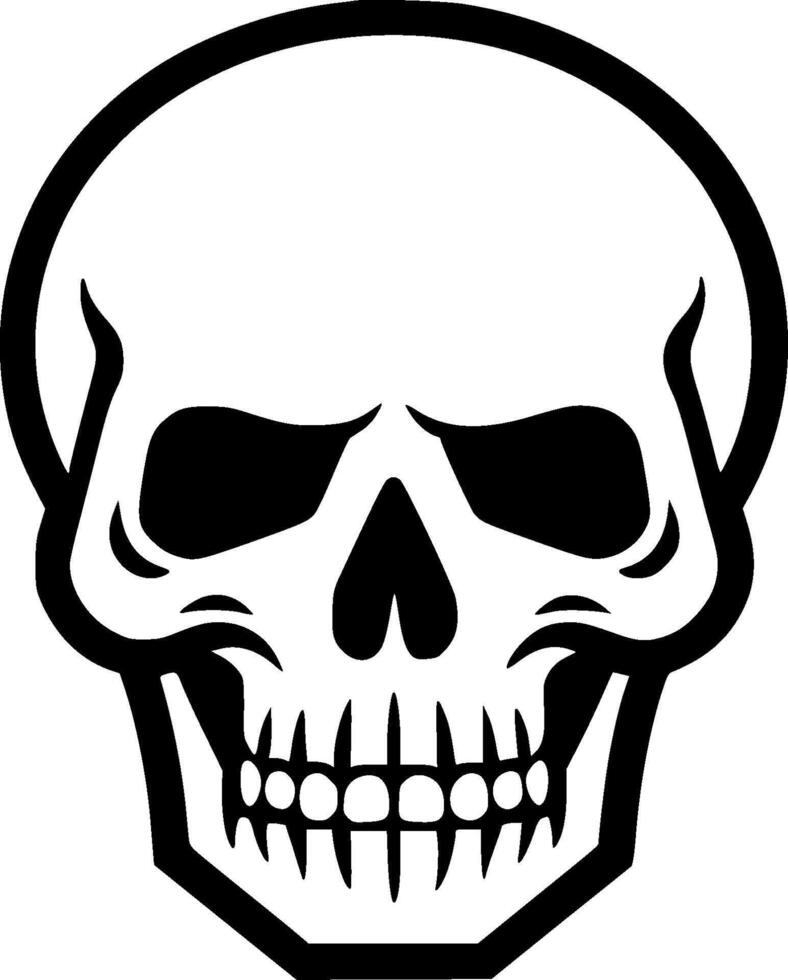 Skull, Minimalist and Simple Silhouette - illustration vector