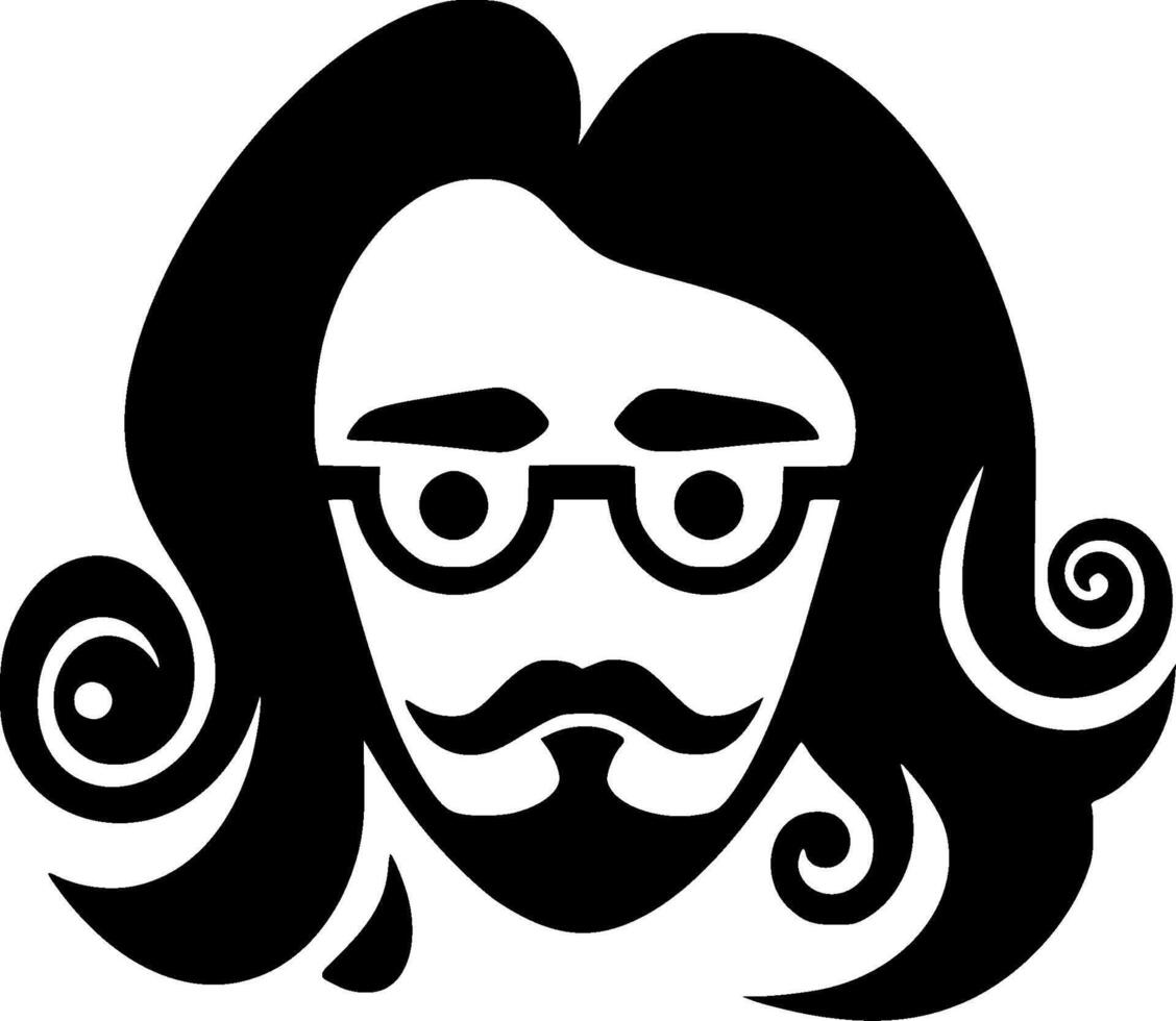 Hippie - High Quality Logo - illustration ideal for T-shirt graphic vector