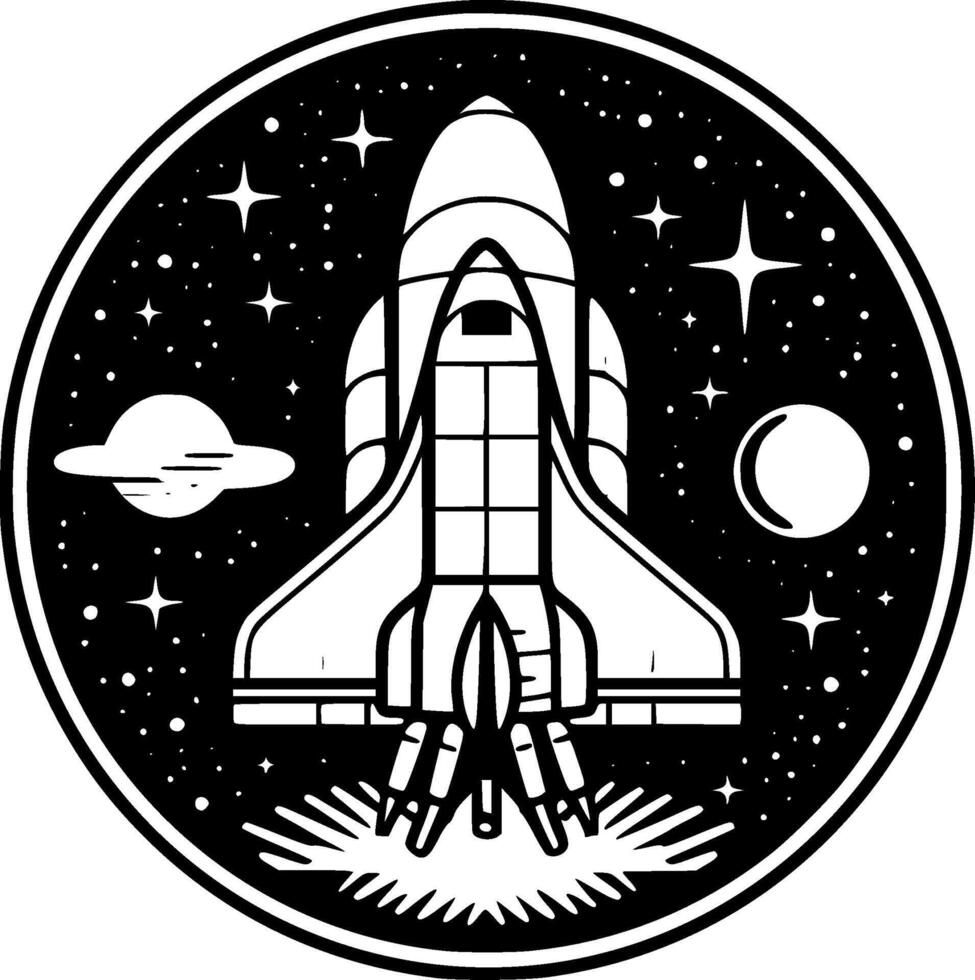 Space - Minimalist and Flat Logo - illustration vector