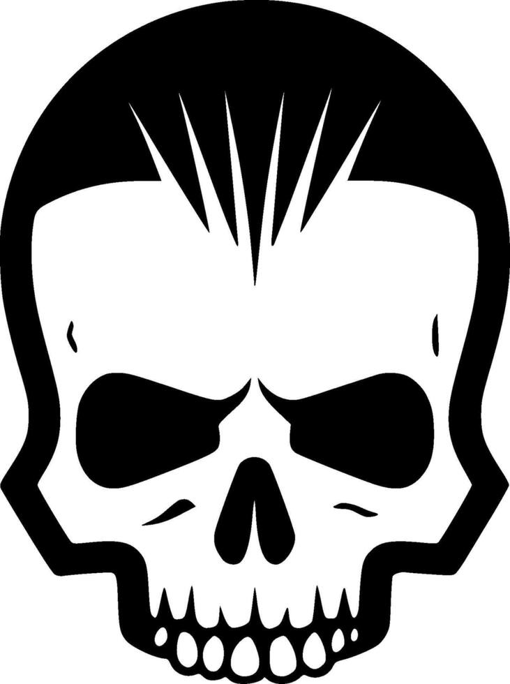 Skull, Minimalist and Simple Silhouette - illustration vector
