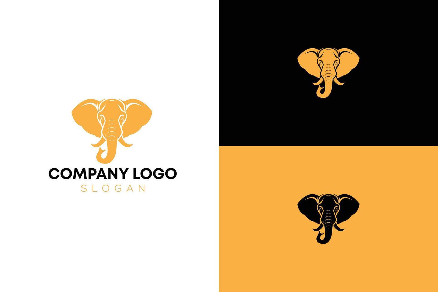 elefante minimalista moderno ilustración logo diseño vector