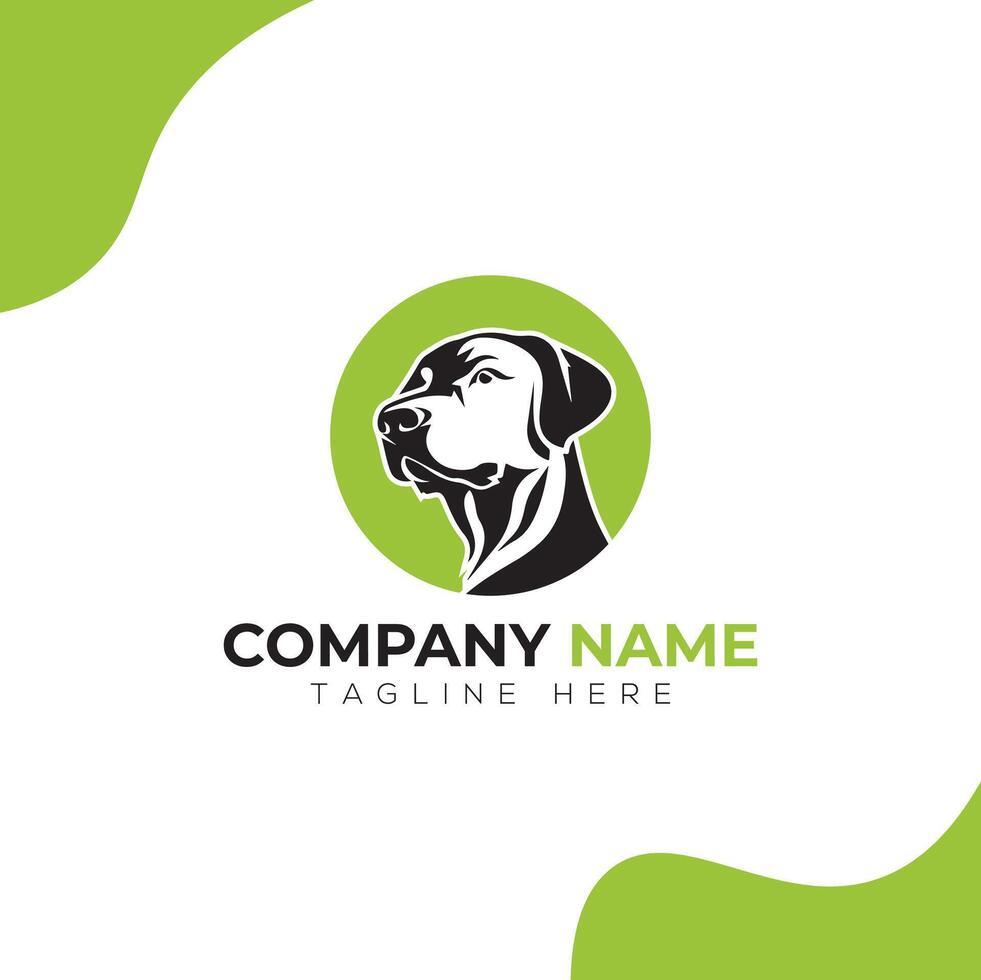 Dog minimalist modern illustration logo design vector