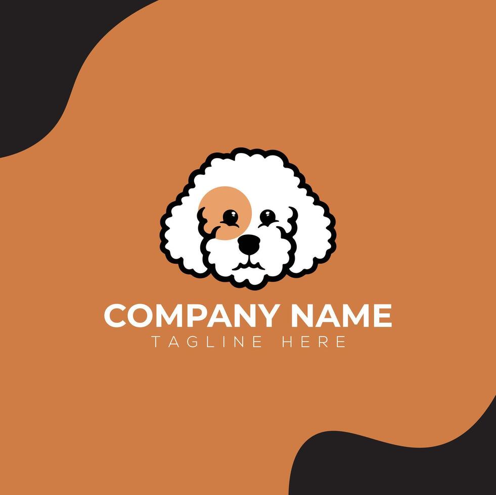 perro minimalista moderno ilustración logo diseño vector