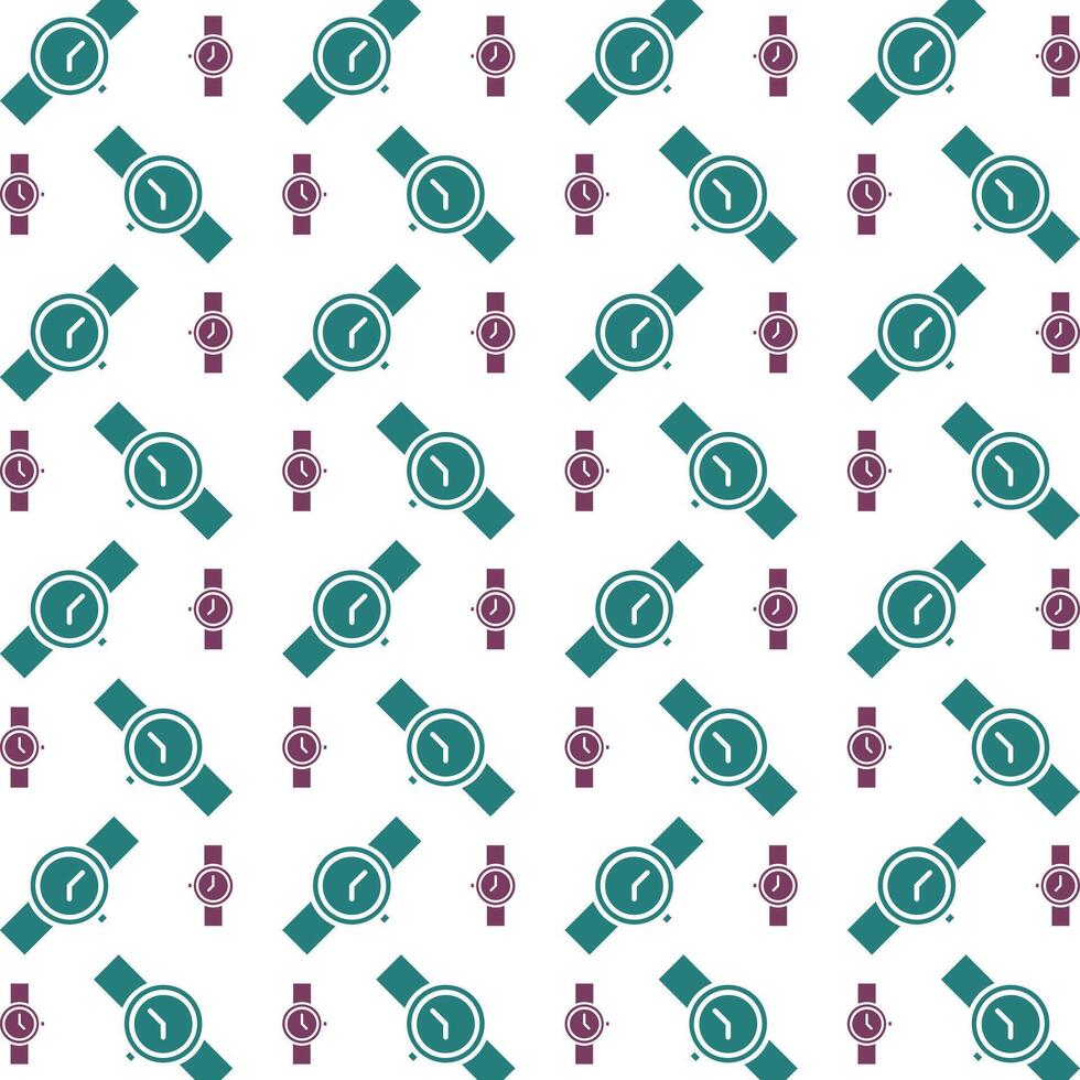 Watch miraculous trendy multicolor repeating pattern illustration design vector