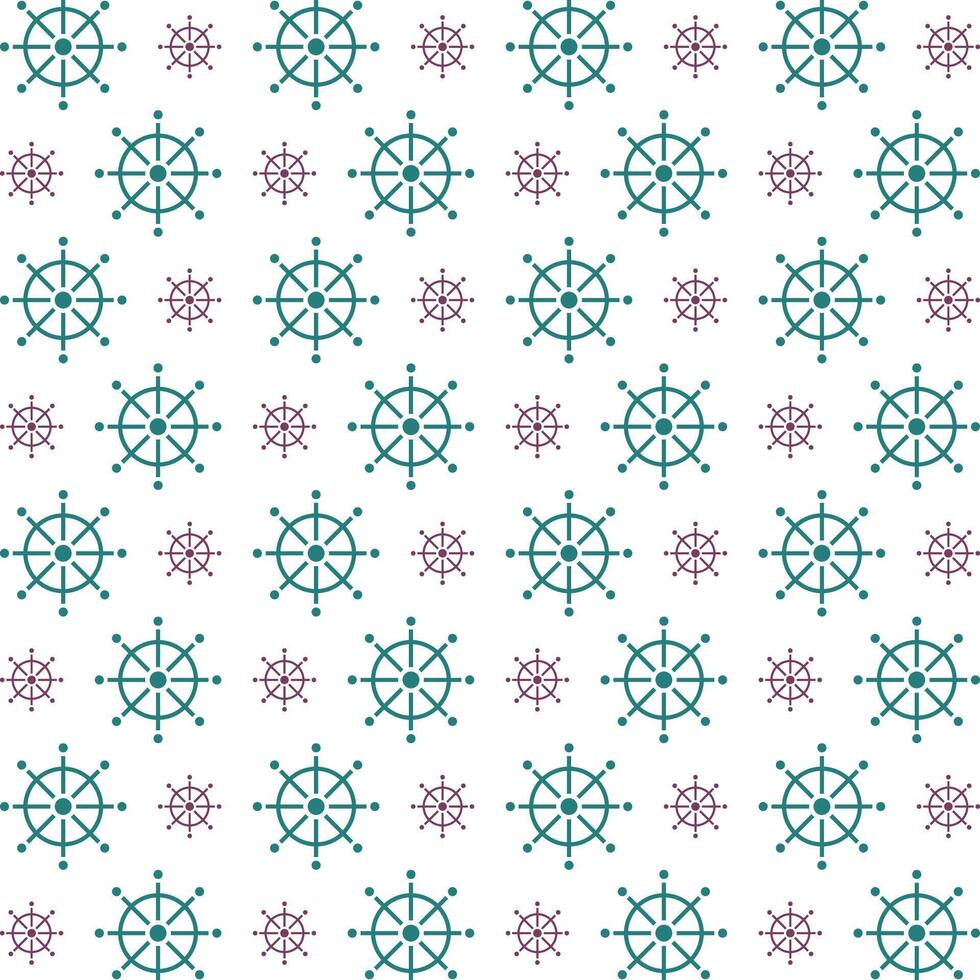 Rudder miraculous trendy multicolor repeating pattern illustration design vector