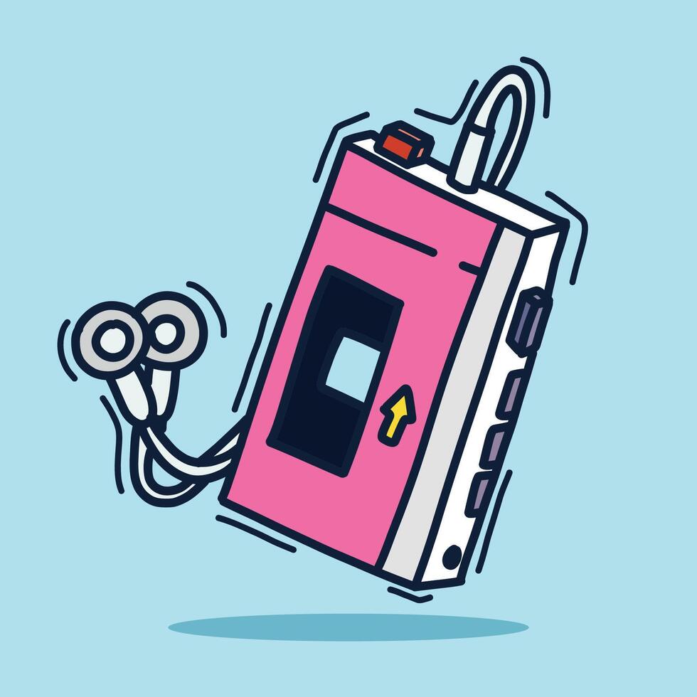 clásico retro walkman vector