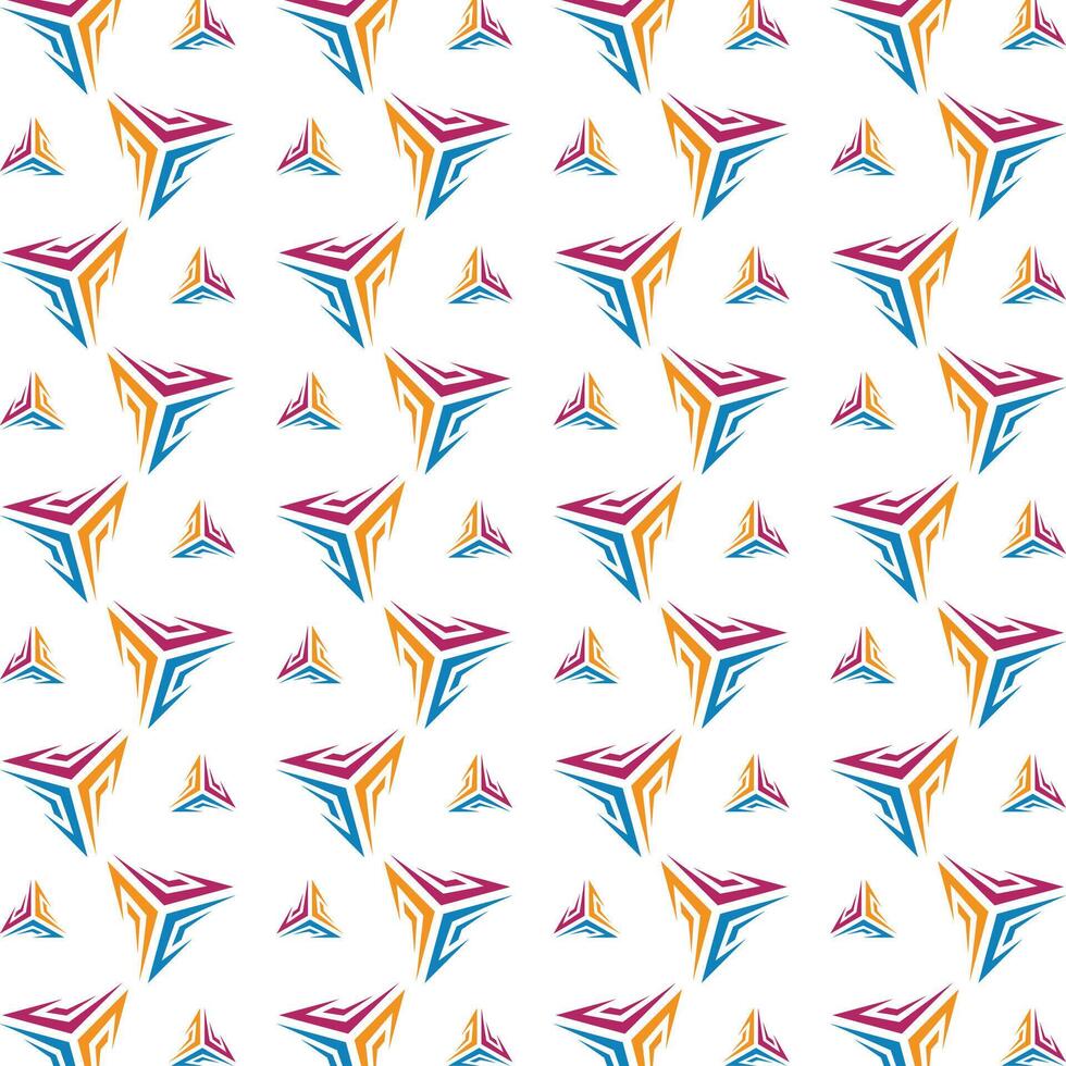 Triangle grand trendy multicolor repeating pattern illustration background design vector