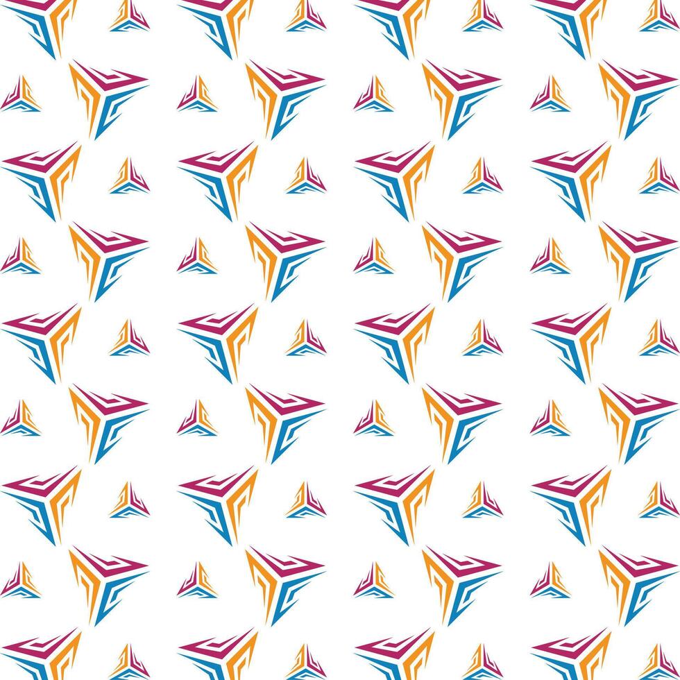 Triangle grand trendy multicolor repeating pattern illustration background design vector