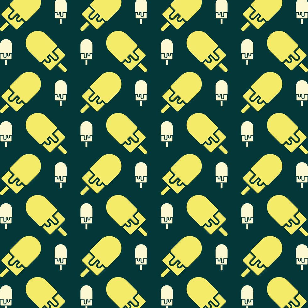 Ice Cream interesting trendy multicolor repeating pattern illustration yellow design vector