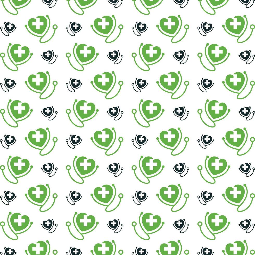 Doctor energizing trendy multicolor repeating pattern illustration background design vector