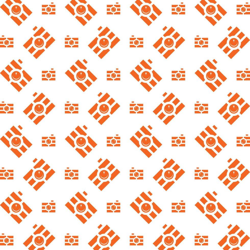 Brick camera notable trendy multicolor repeating pattern illustration background design vector