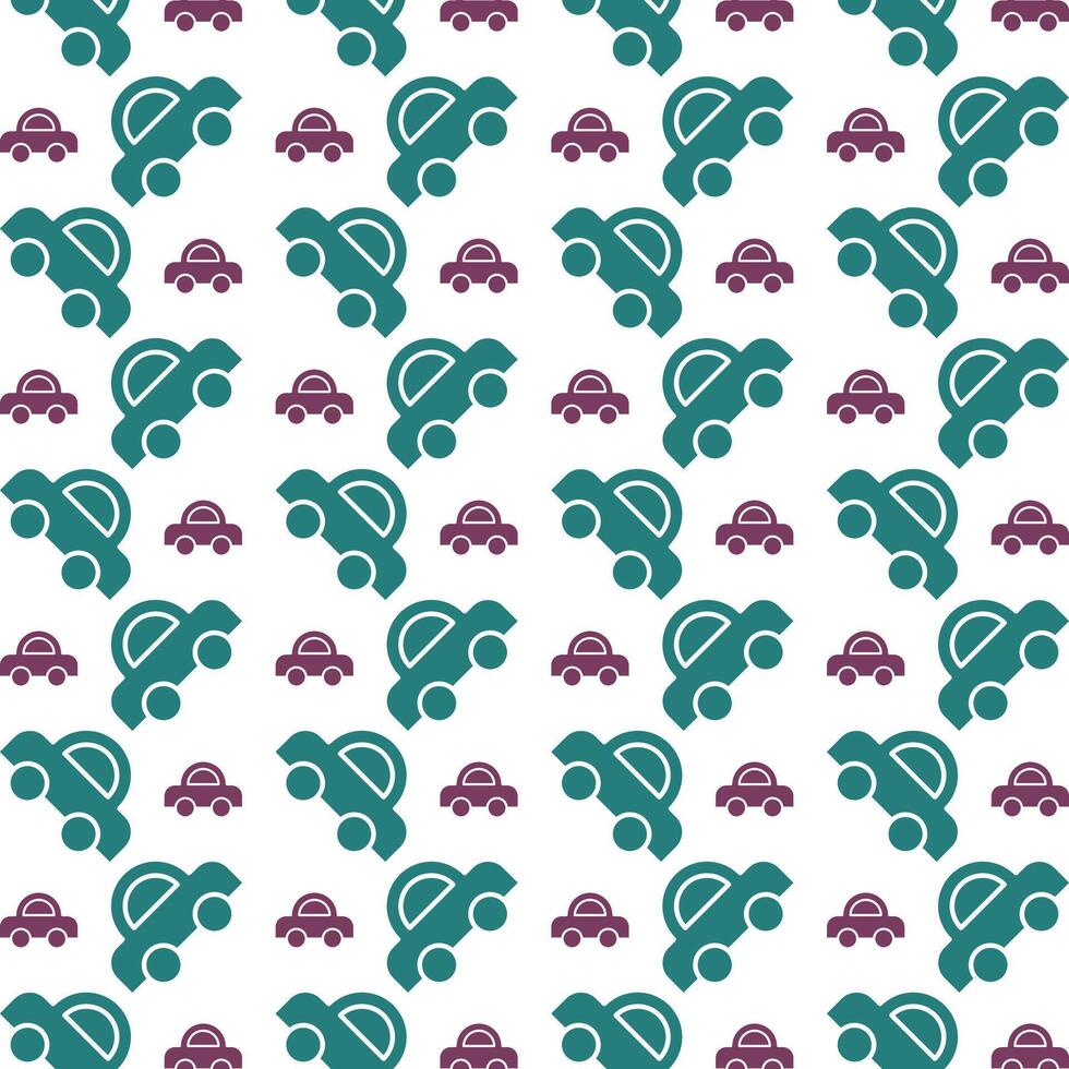 Car miraculous trendy multicolor repeating pattern illustration design vector