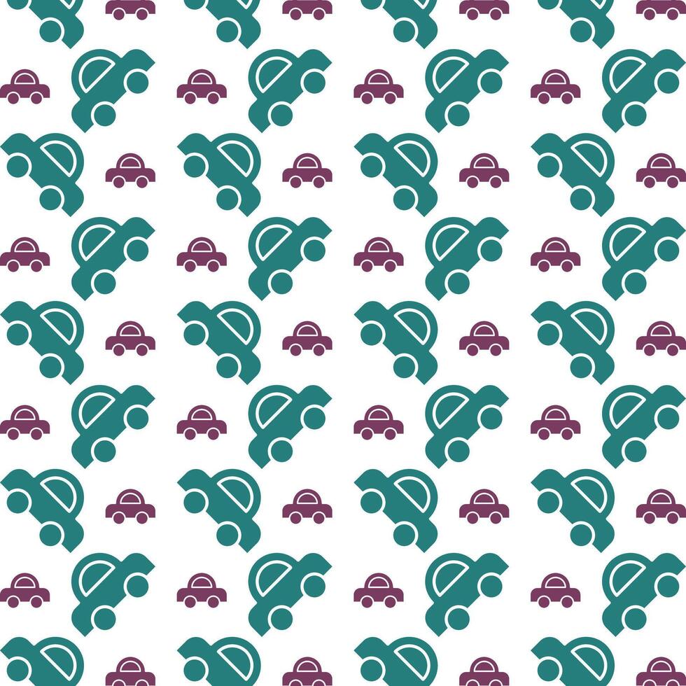 Car miraculous trendy multicolor repeating pattern illustration design vector