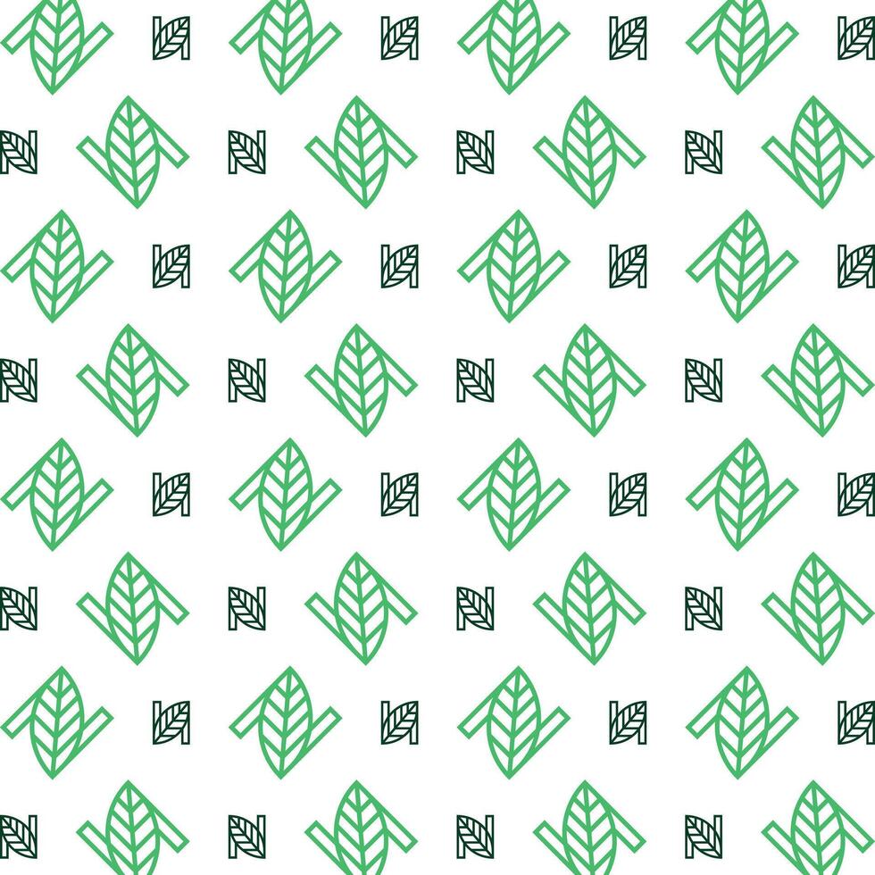 Natural Leaf awful trendy multicolor repeating pattern illustration background design vector