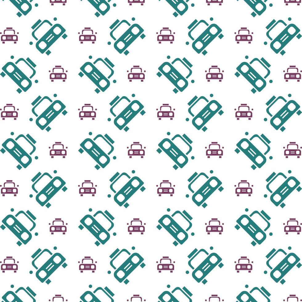Taxi miraculous trendy multicolor repeating pattern illustration design vector
