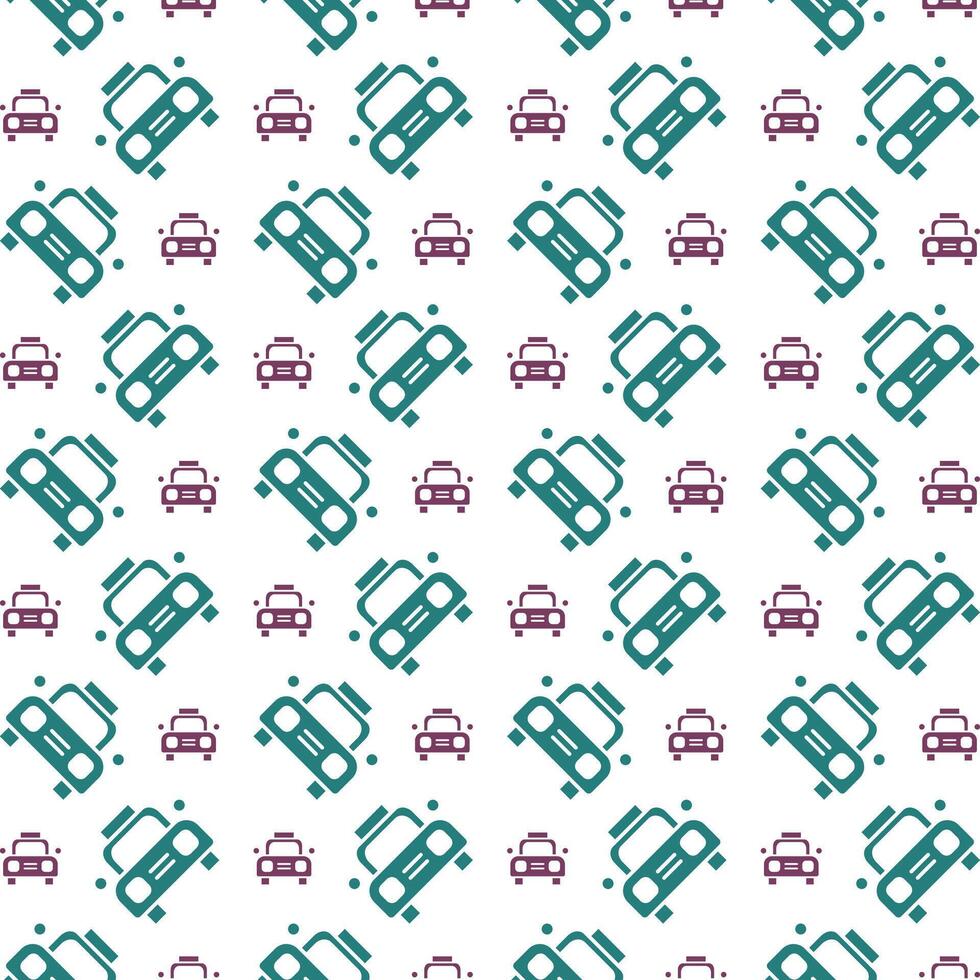 Taxi miraculous trendy multicolor repeating pattern illustration design vector