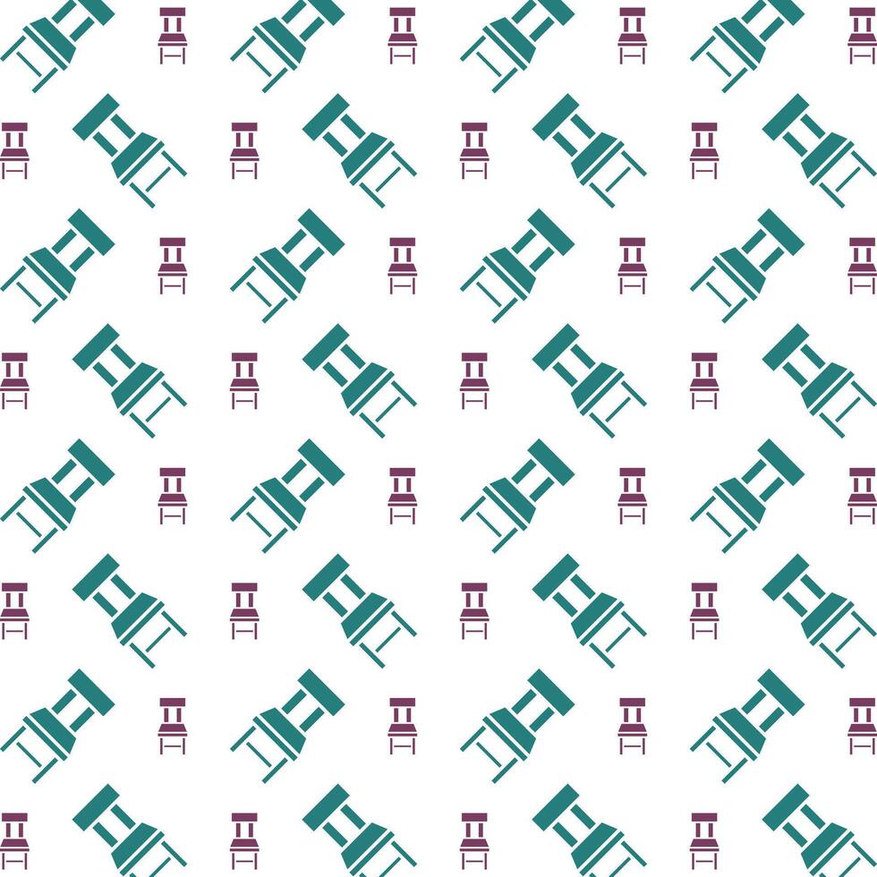 Chair miraculous trendy multicolor repeating pattern illustration design vector