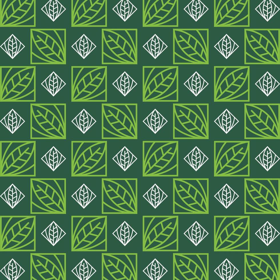 Square leaf energizing trendy multicolor repeating pattern illustration background design vector