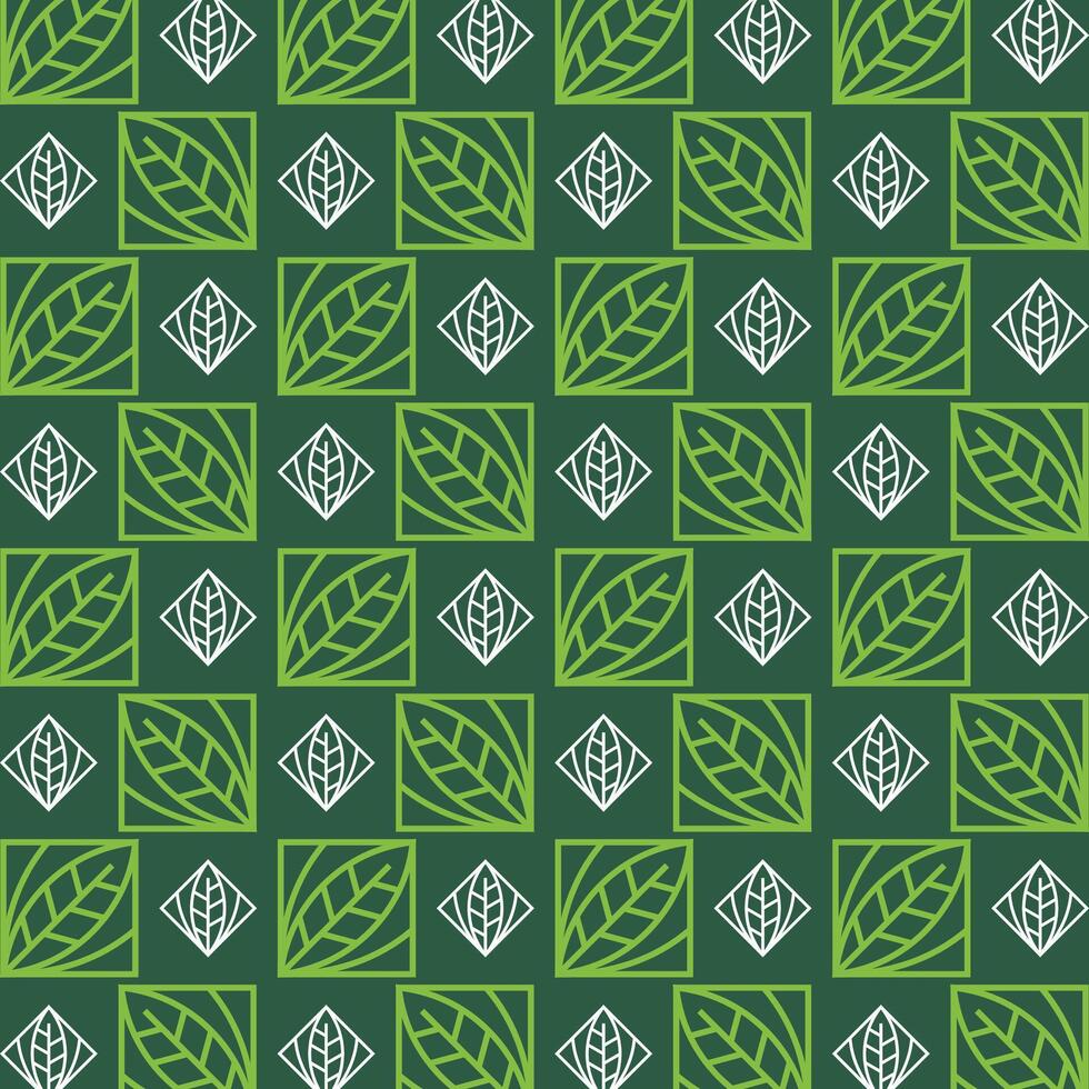 Square leaf energizing trendy multicolor repeating pattern illustration background design vector