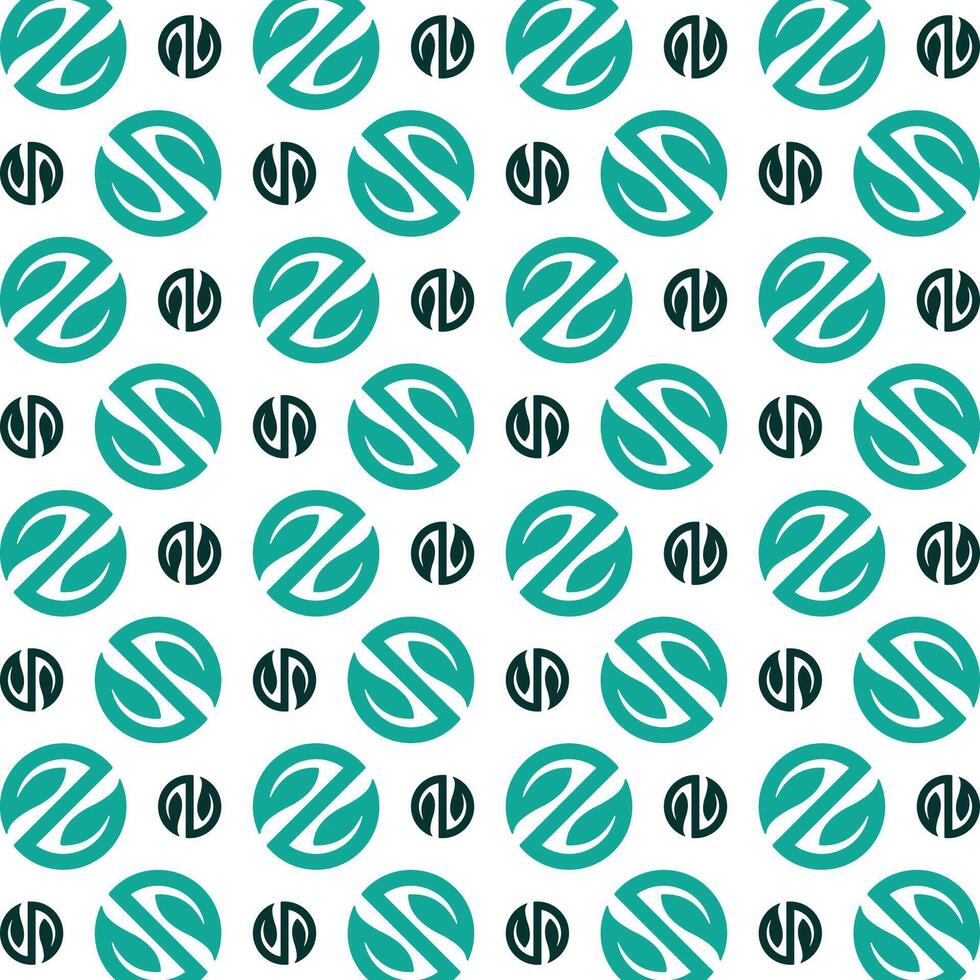 N leaf noticeable trendy multicolor repeating pattern illustration background design vector