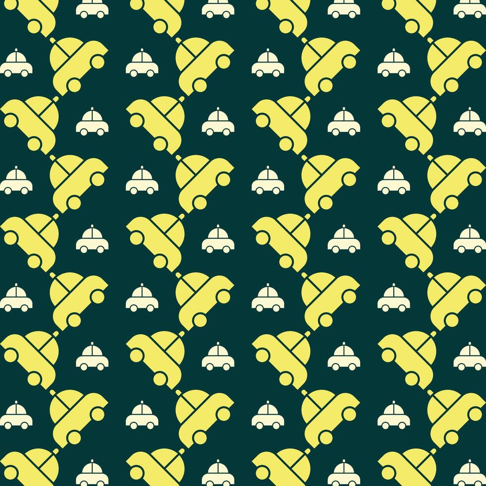 Cab interesting trendy multicolor repeating pattern illustration yellow design vector