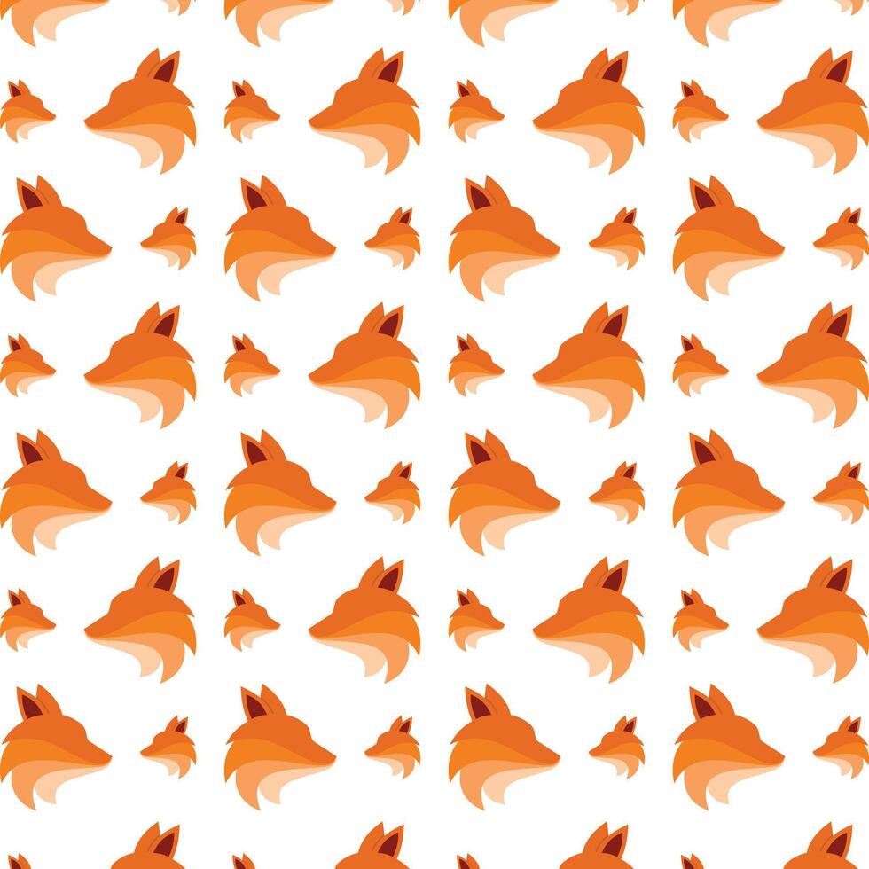 Fox noticeable trendy multicolor repeating pattern illustration background design vector