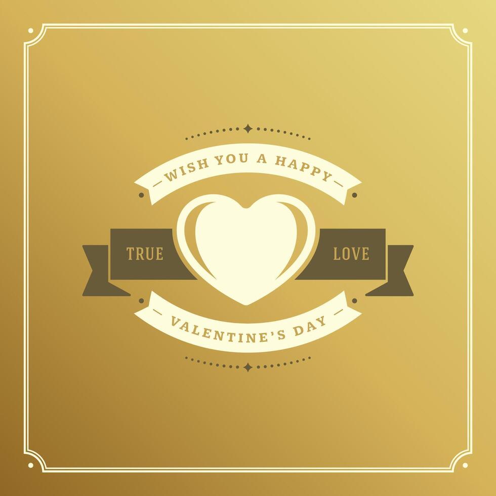 Valentines Day greeting card or poster illustration vector