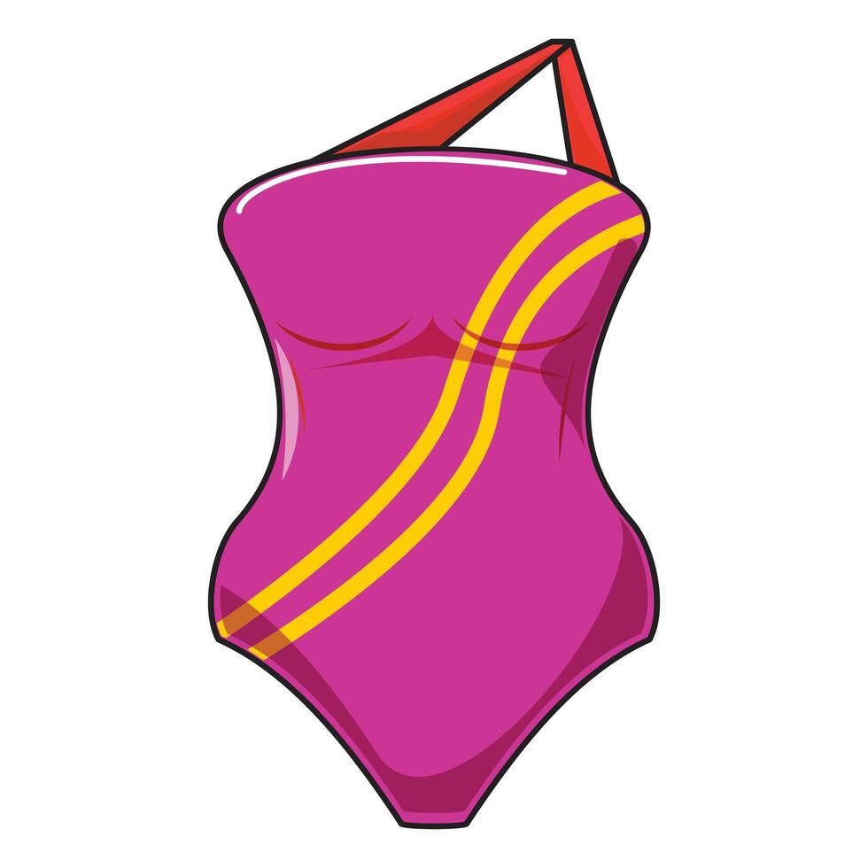 Artistic Swimming. Pink swimming suit in pink vector