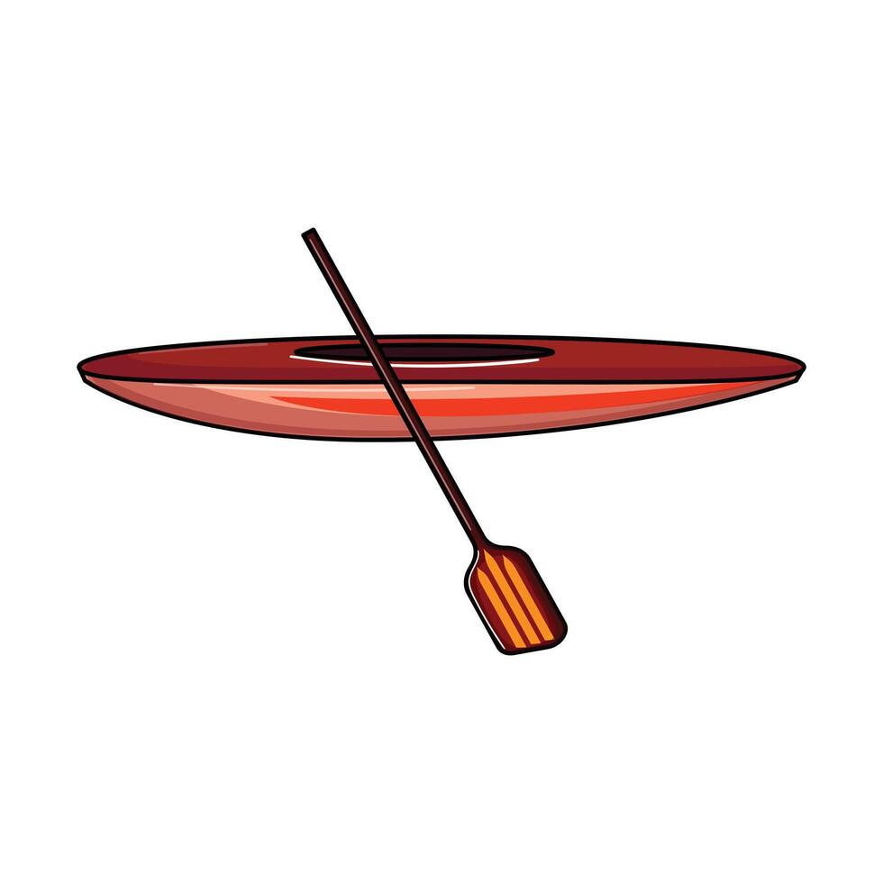 Illustration of canoe slalom. Flat cartoon outline style illustration vector