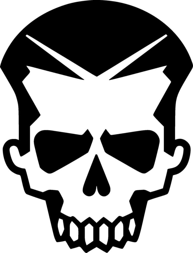 Skull, Black and White illustration vector