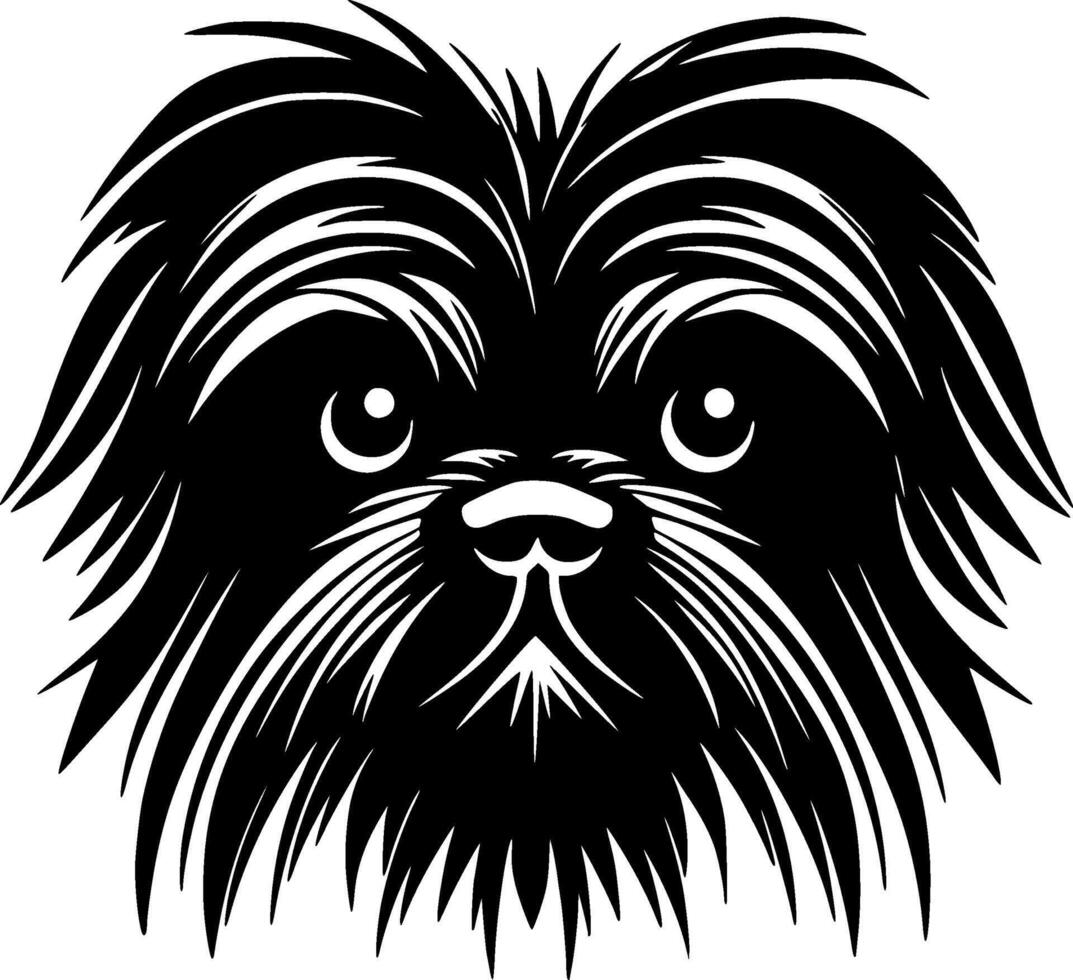 Affenpinscher, minimalista y sencillo silueta - ilustración vector