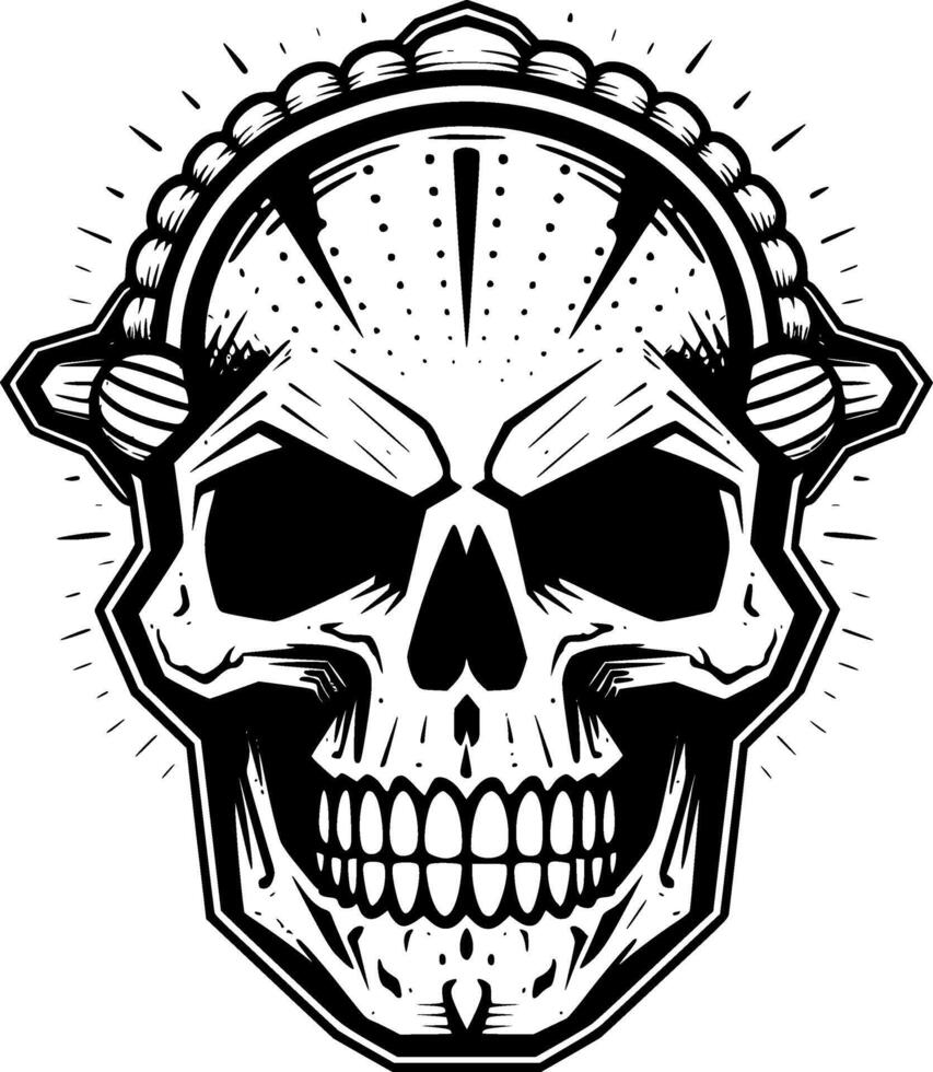 Skull, Minimalist and Simple Silhouette - illustration vector