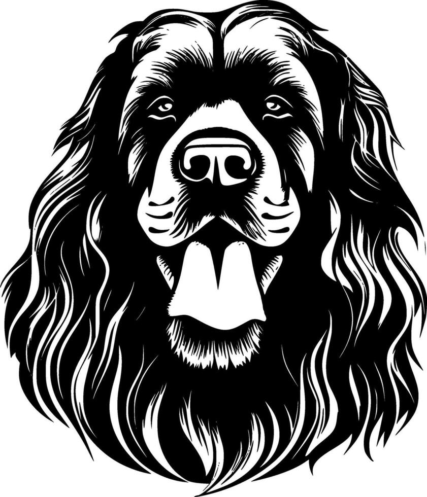 leonberger, minimalista y sencillo silueta - ilustración vector