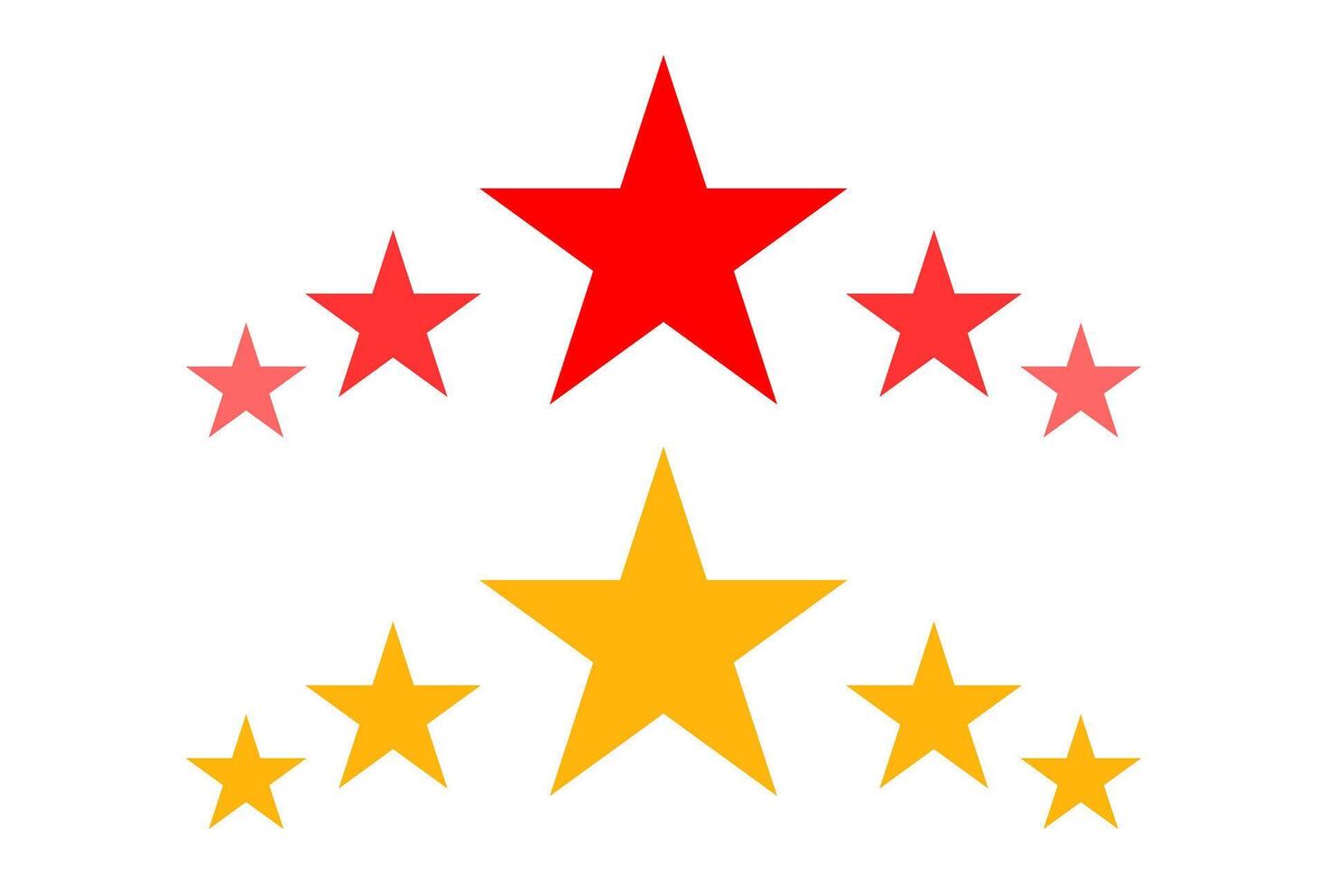 Five star rating badge, review rating, customer feedback. vector