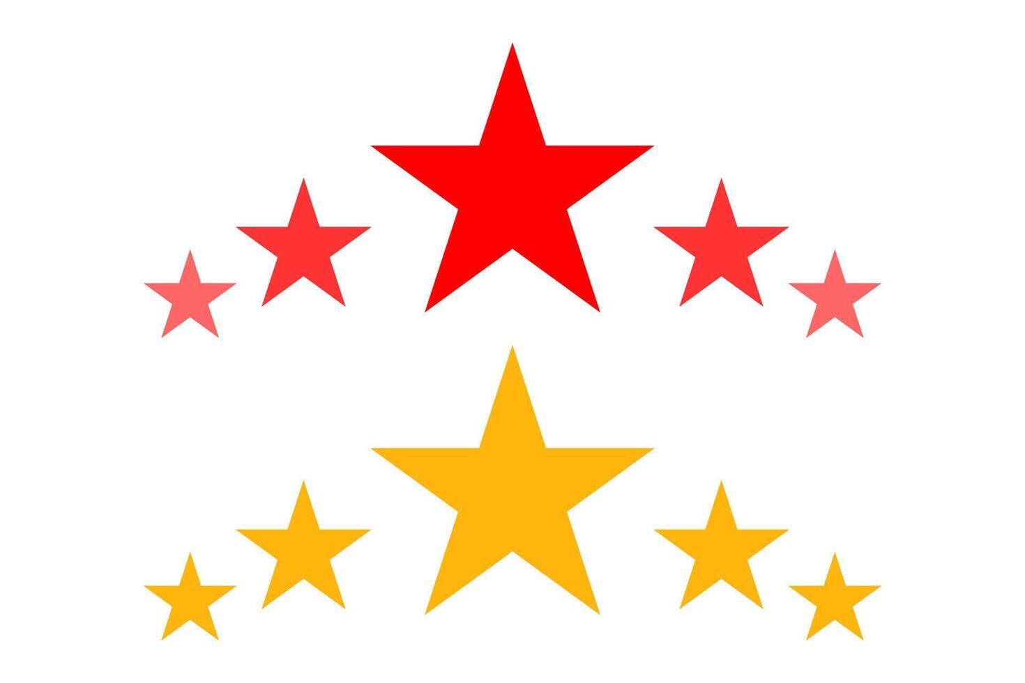 Five star rating badge, review rating, customer feedback. vector