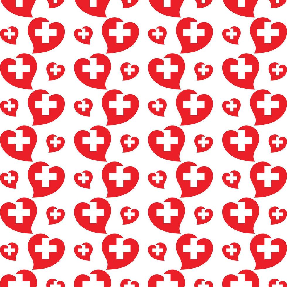 Medical grand trendy multicolor repeating pattern illustration background design vector