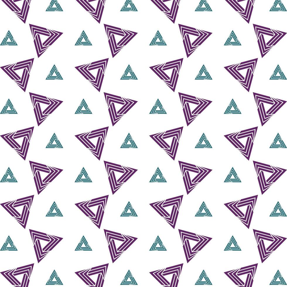 Triangle smooth trendy multicolor repeating pattern illustration background design vector