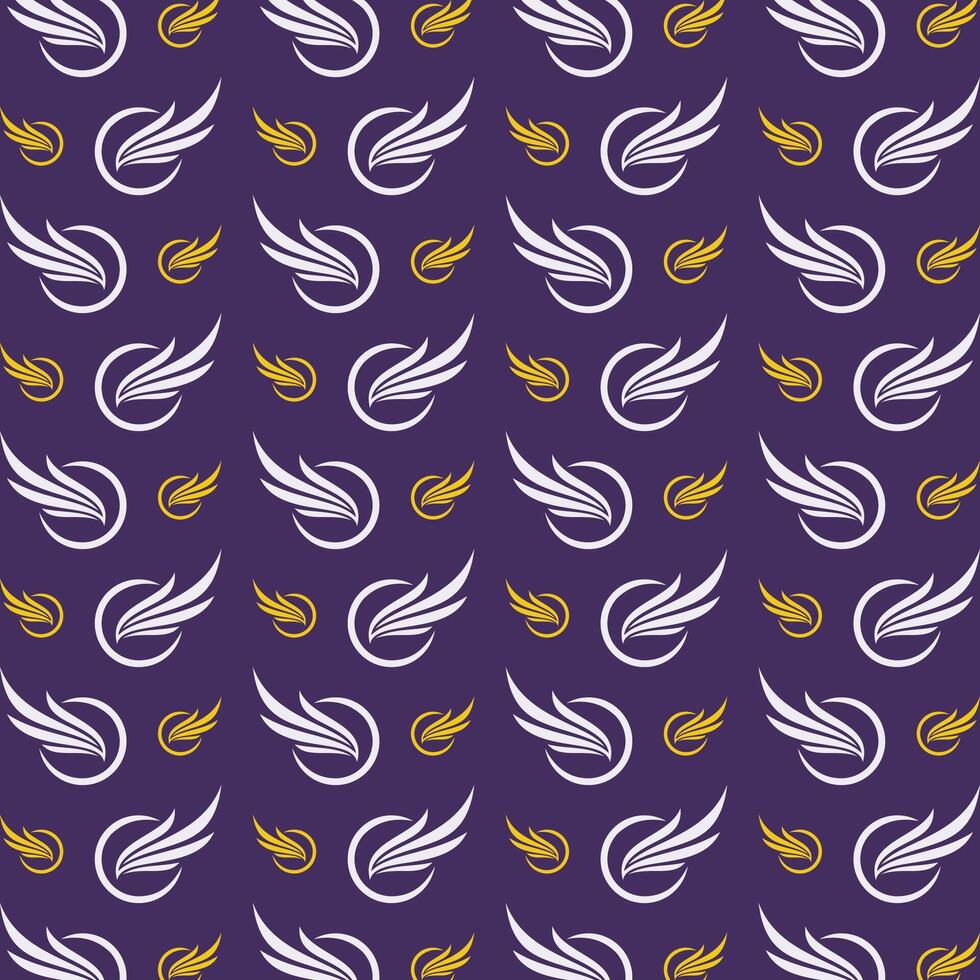 Wings high class trendy multicolor repeating pattern illustration design vector