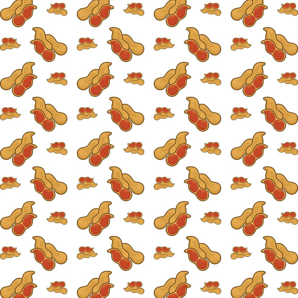 Peanut smooth trendy multicolor repeating pattern illustration background design vector