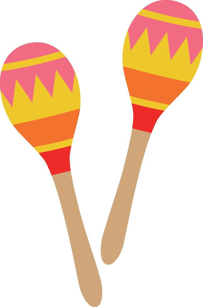 brillante y vistoso maracas, musical instrumento, atributo de el mexicano día festivo, ilustración, maracas clipart vector