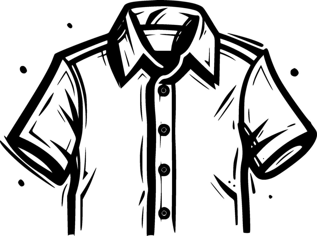 Shirt, Black and White illustration vector