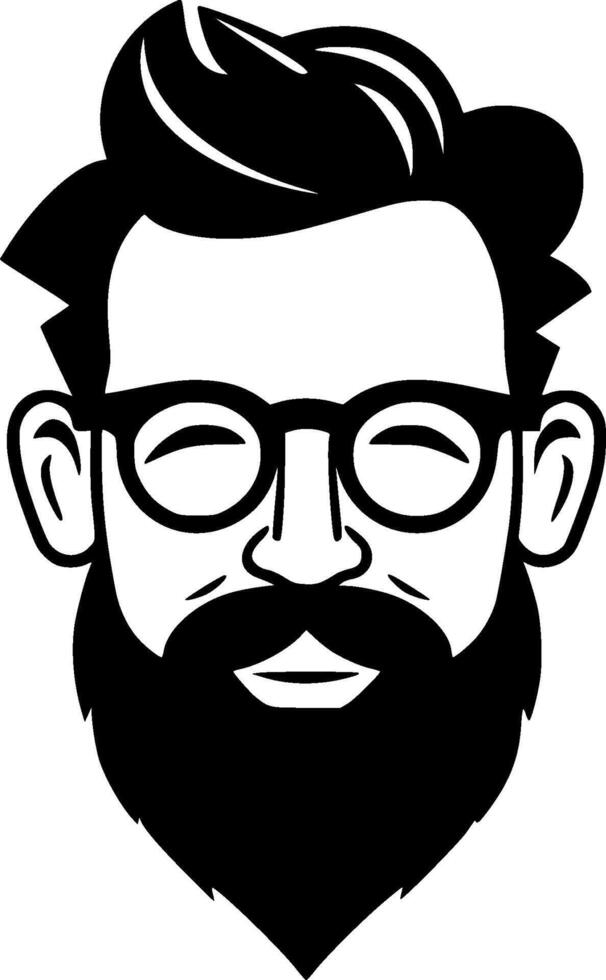 Papa, Black and White illustration vector