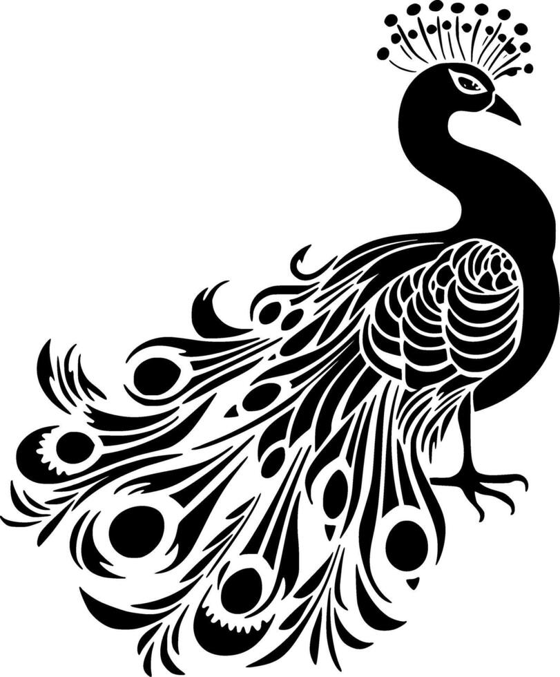 pavo real - alto calidad logo - ilustración ideal para camiseta gráfico vector