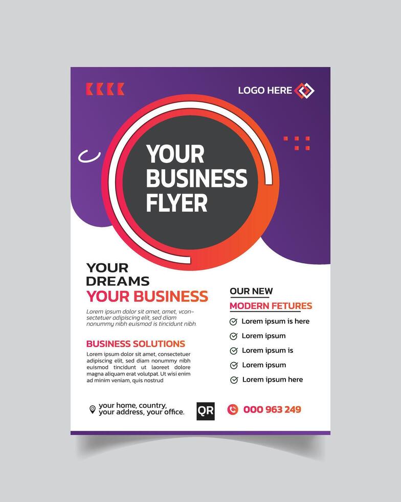 Creative Business Flyer and Trendy Business Leaflet or Lovely Corporate Flyer vector