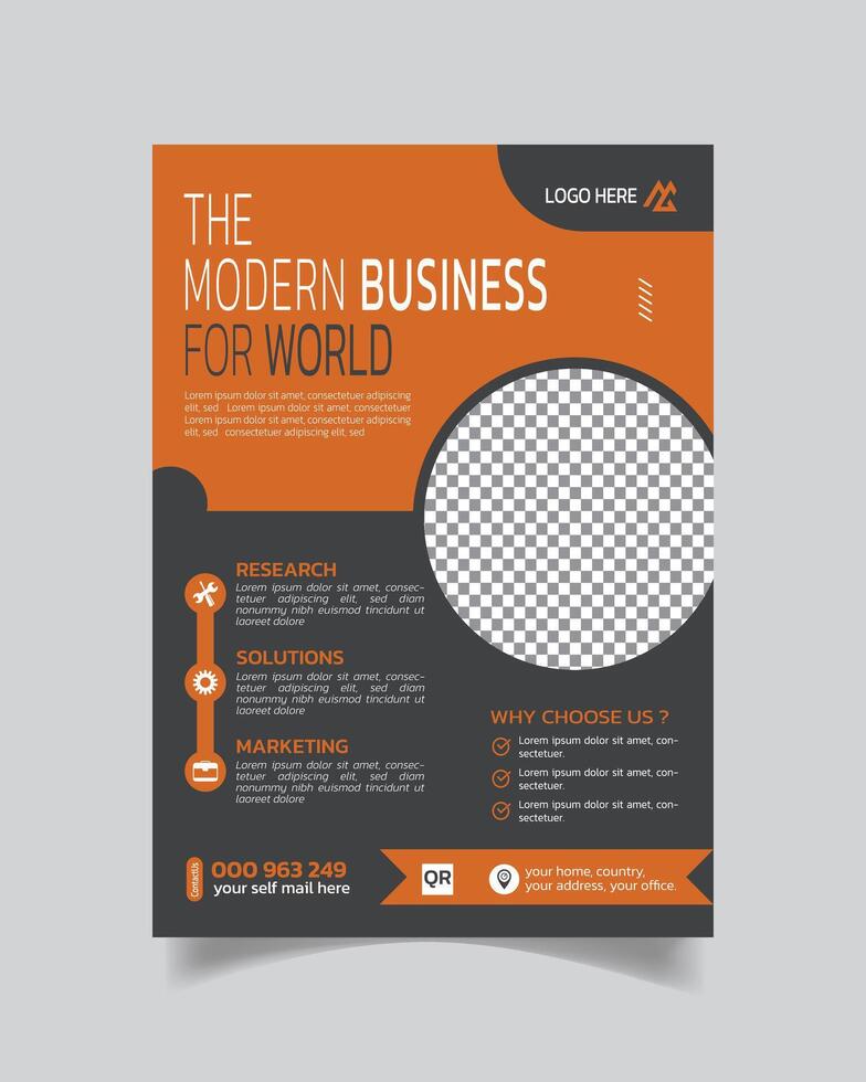 Minimalistic Business Flyer or Styling Creative Business Leaflet vector