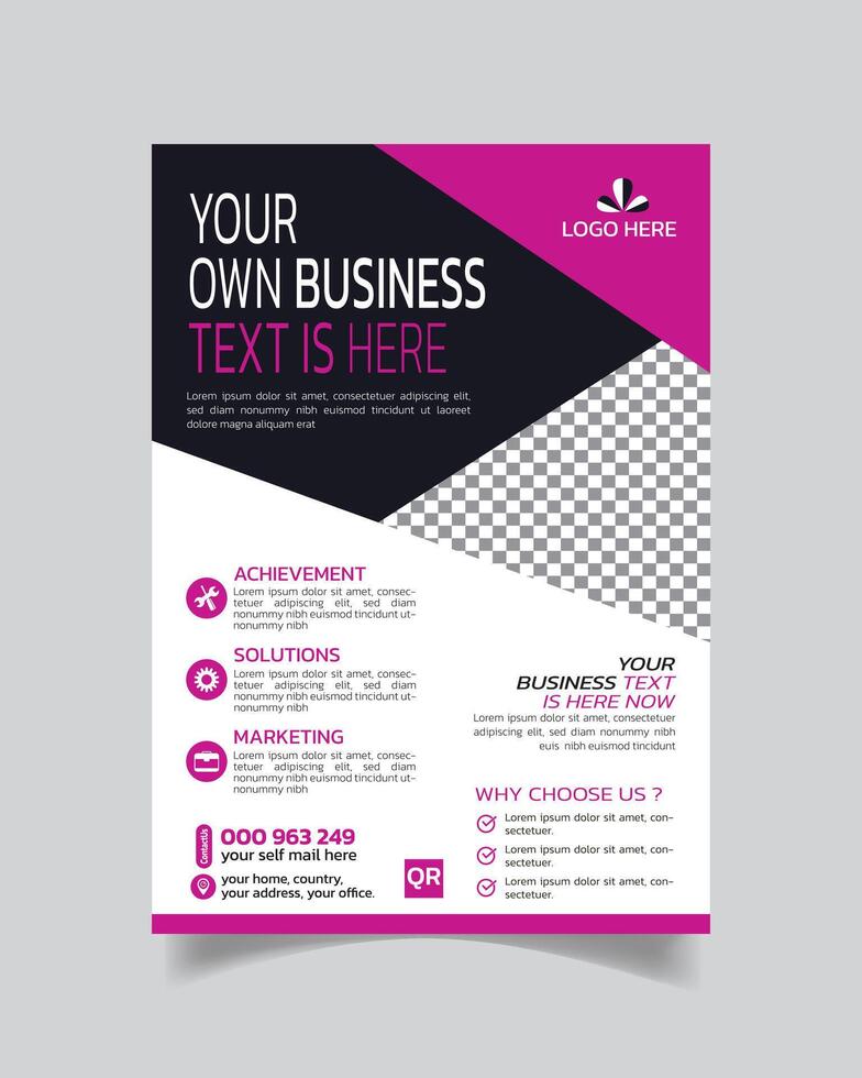 Stylus Nifty Business Flyer or Tidy Business Leaflet Template vector