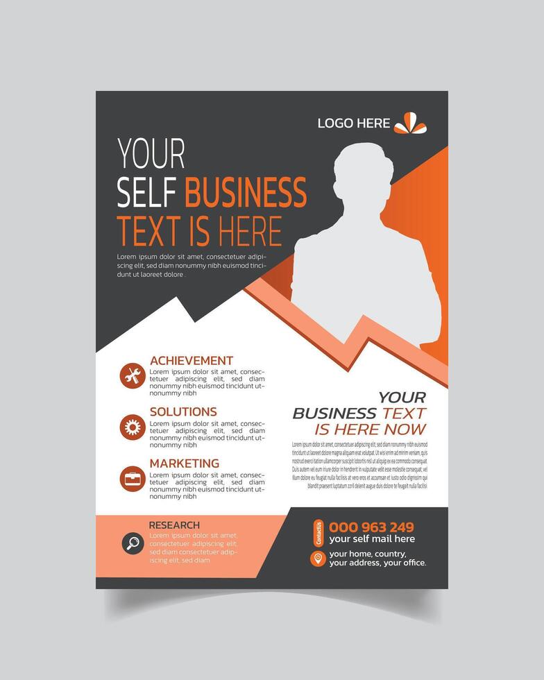 Small Business Flyer or Creative Corporate Business Leaflet Design vector