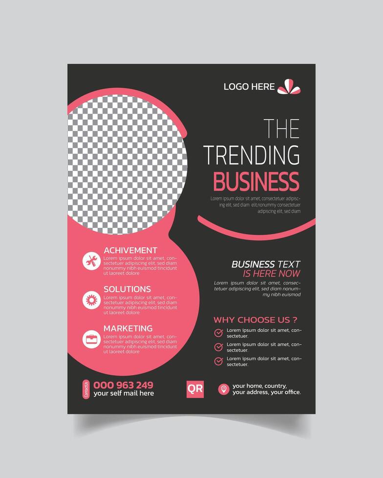 Surprising Modern Business Flyer or Elegancy Business Leaflet Template vector