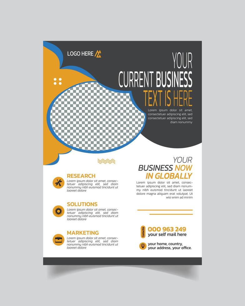 Wonderful Business Flyer or Elegant Corporate Business Leaflet Template vector